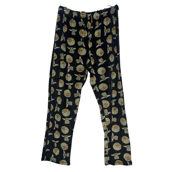 STAR WARS Crazy Lounge Baby Yoda Fleece Pajama Pants Drawstring Pull On Mens XL - Picture 2 of 8